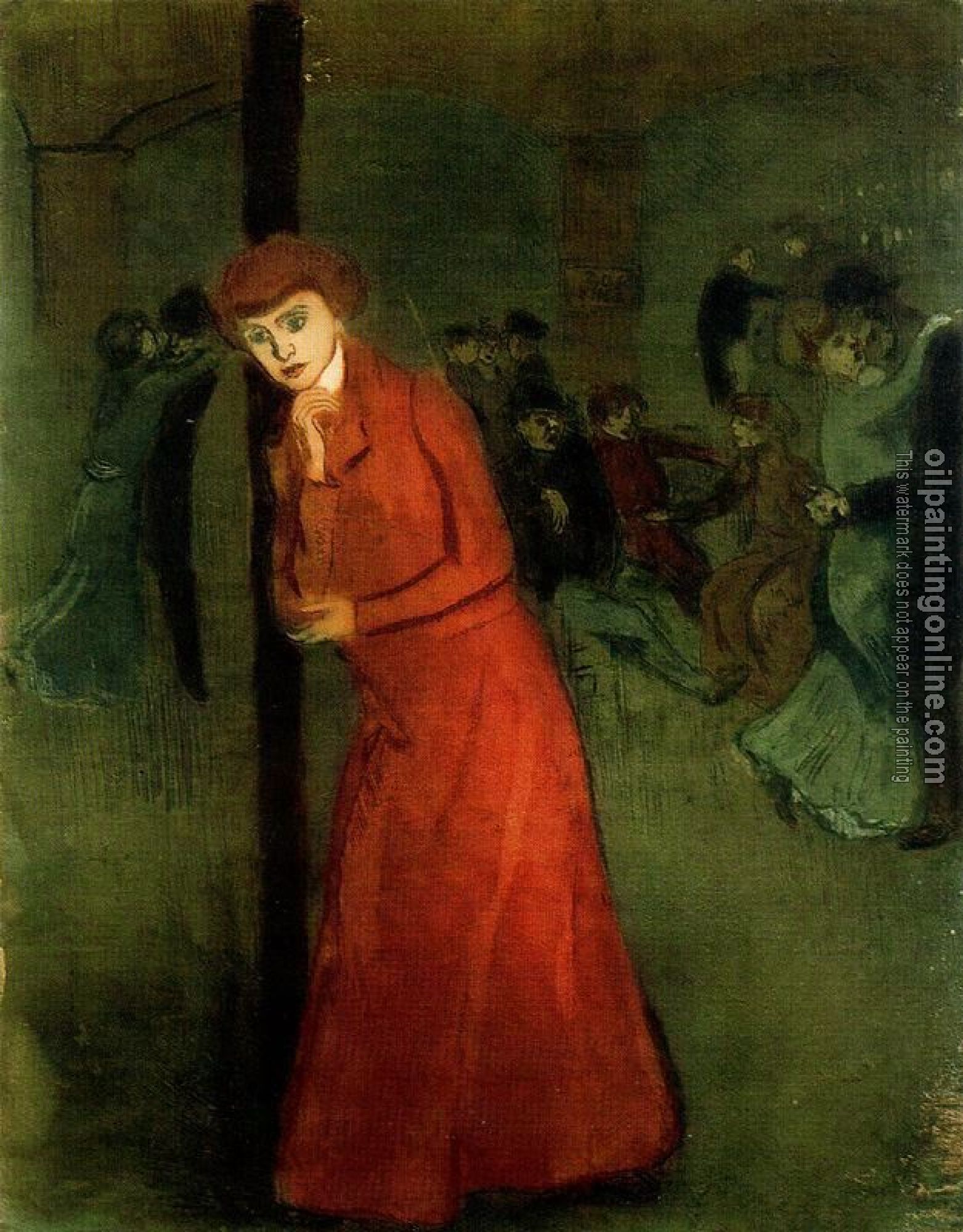 Joaquim Sunyer de Miro - Mujer de rojo